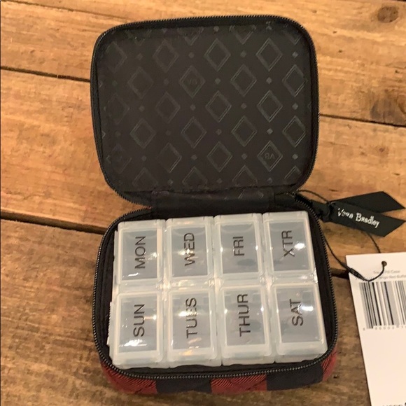 NWT Vera Bradley Travel Pill Case ~ Buffalo Check - Picture 3 of 8